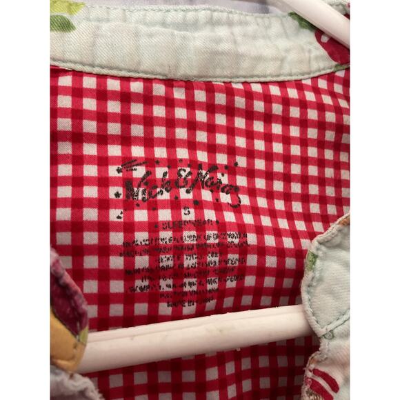 Nick & Nora Sock Monkey & Apple Picking Theme Small Sleep Shirt - Picture 3 of 7